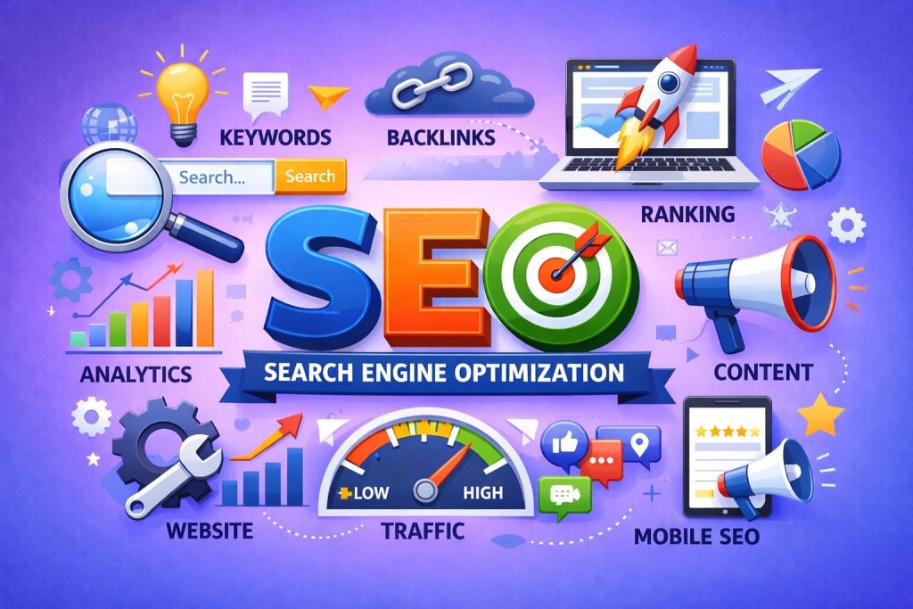 SEO expert in Kerala optimizing websites to improve Google rankings, increase traffic, and boost online visibility